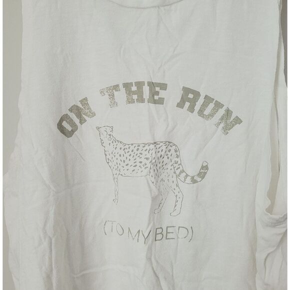 Aerie Graphic White Tank Size Medium - Picture 3 of 7